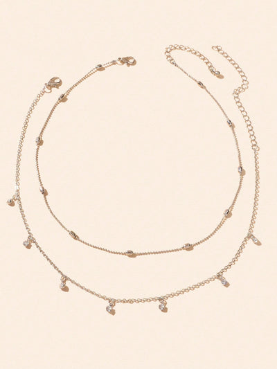 Lumière Spark Double Layer Diamond Necklace