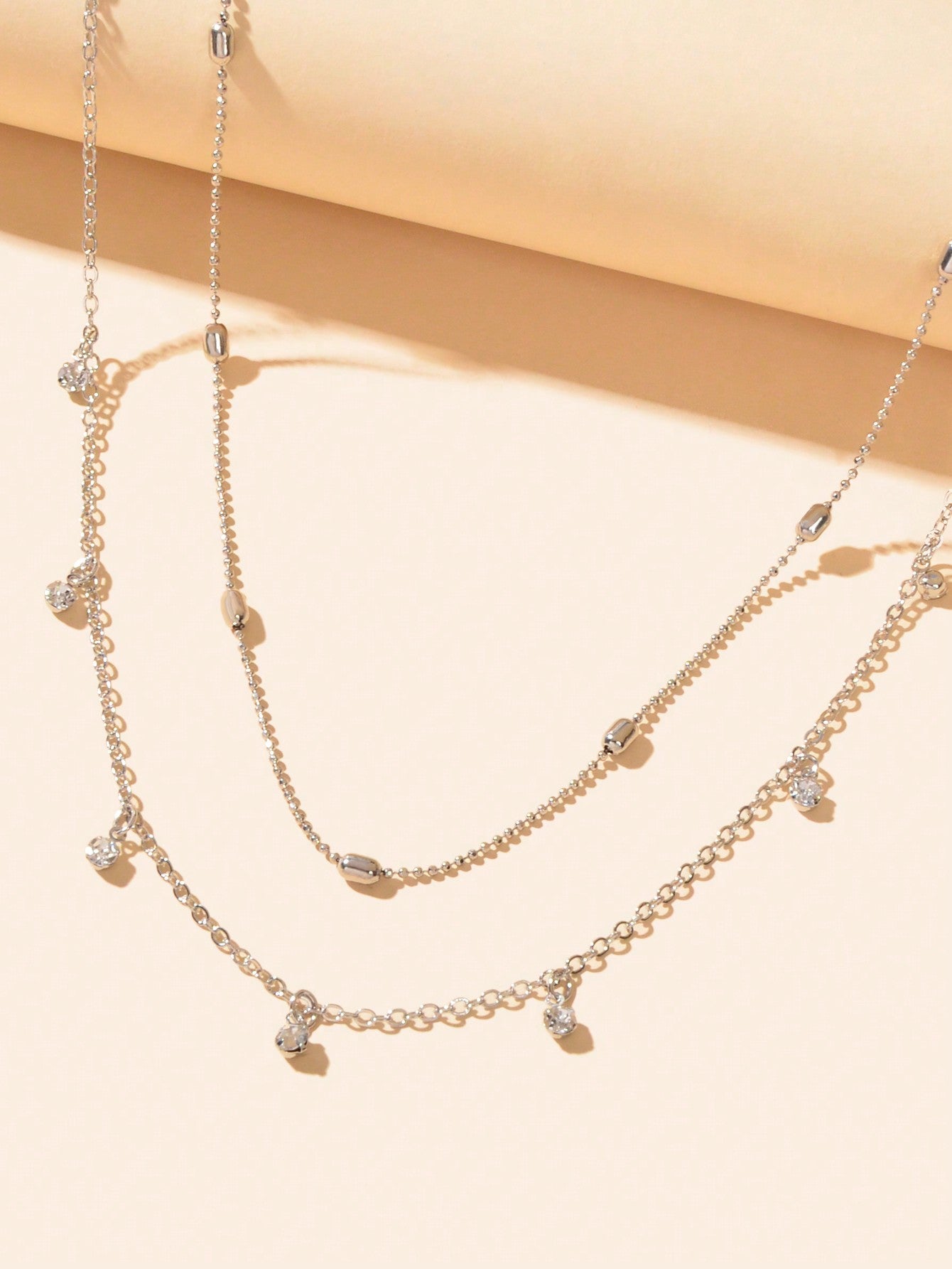Lumière Spark Double Layer Diamond Necklace