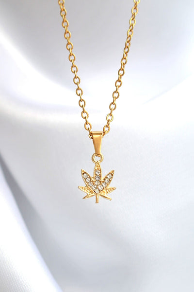 Iconic Gold Cannabis Leaf Necklace