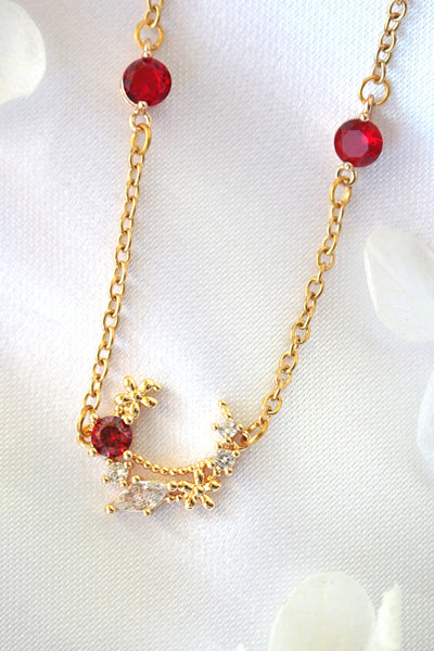 Fairy Garden™ 24K Red CZ Enchantment Necklace