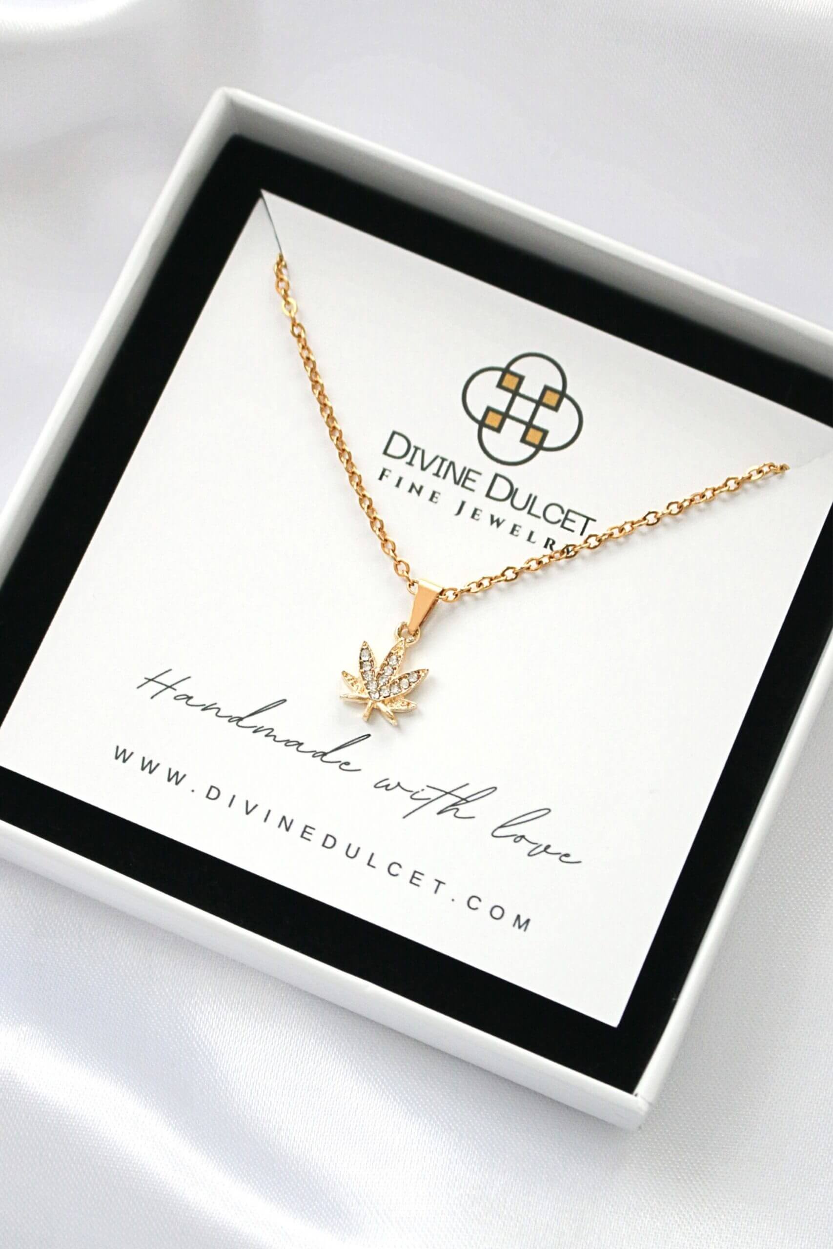 Iconic Gold Cannabis Leaf Necklace