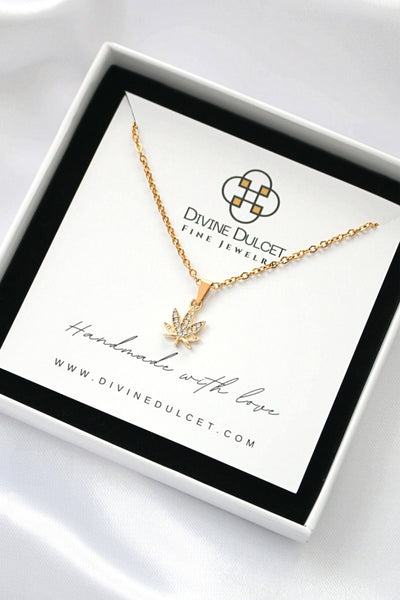 Iconic Gold Cannabis Leaf Necklace