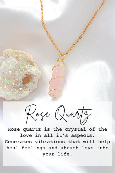 Aura Balance 18K Double Point Healing Crystal Necklace