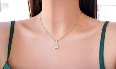 Iconic Gold Cannabis Leaf Necklace