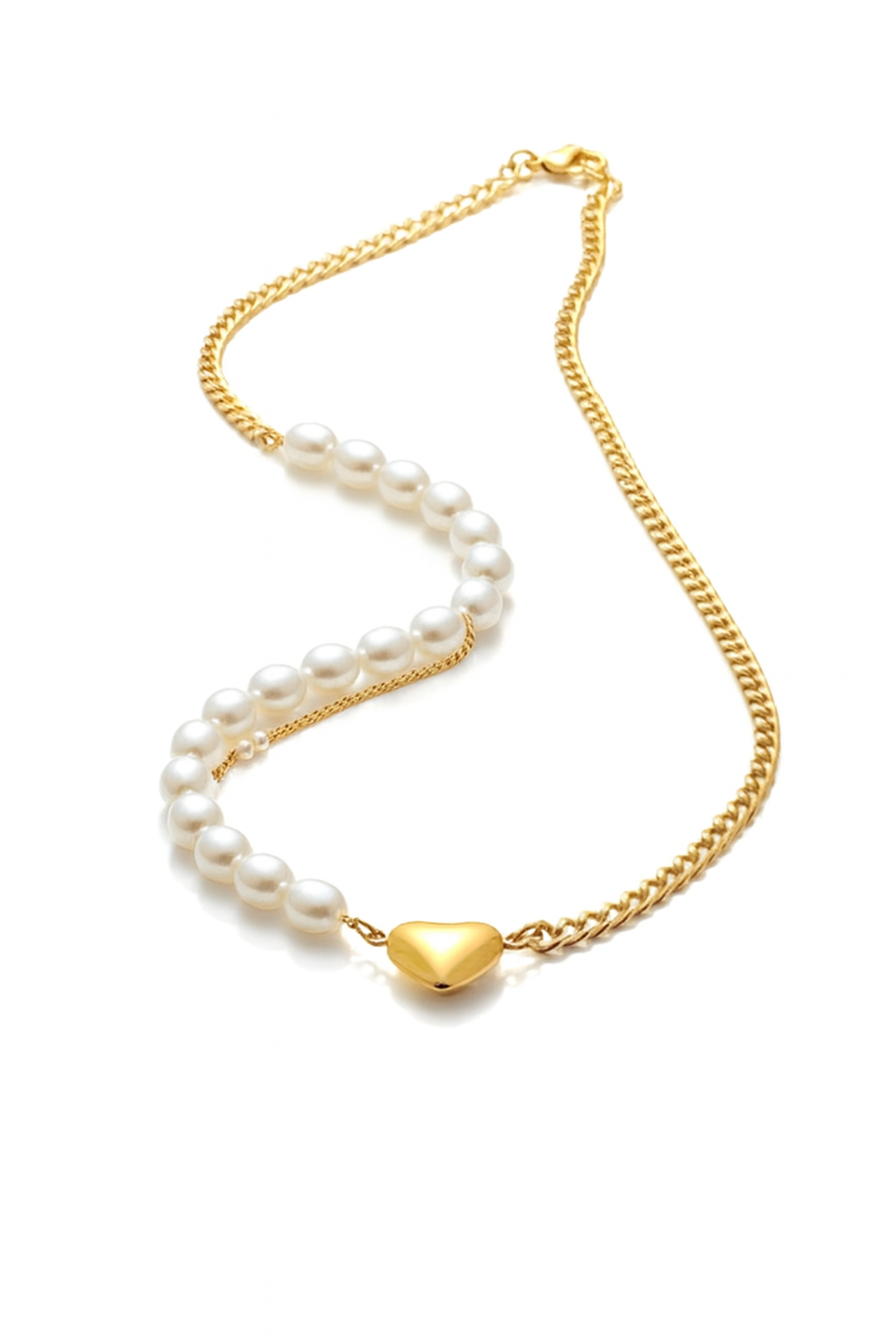 Golden Harmony Heart & Stone Layered Necklace